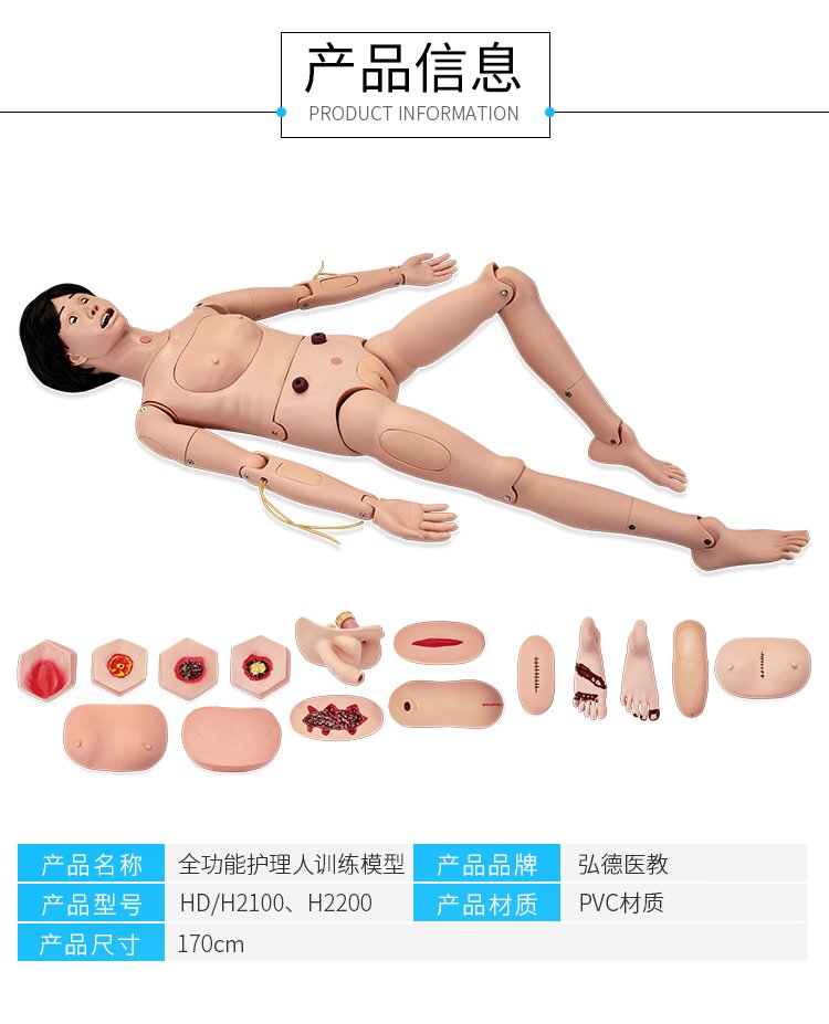 多功能护理人模型 现代医学教育与养老护理培训的核心工具